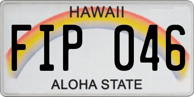 HI license plate FIP046