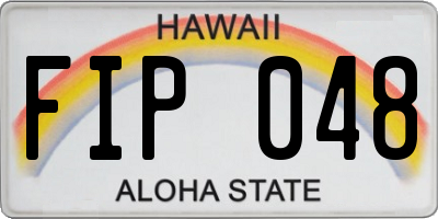 HI license plate FIP048