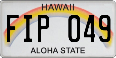 HI license plate FIP049