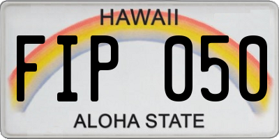 HI license plate FIP050