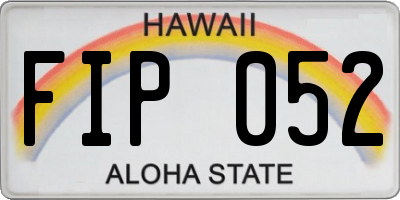 HI license plate FIP052