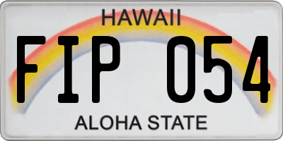HI license plate FIP054