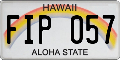 HI license plate FIP057