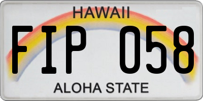 HI license plate FIP058