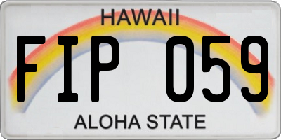HI license plate FIP059