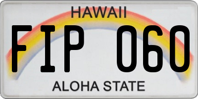 HI license plate FIP060