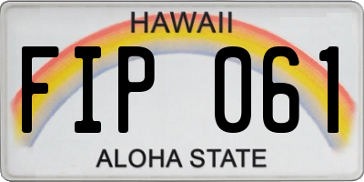HI license plate FIP061