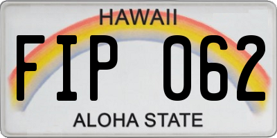 HI license plate FIP062