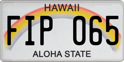 HI license plate FIP065