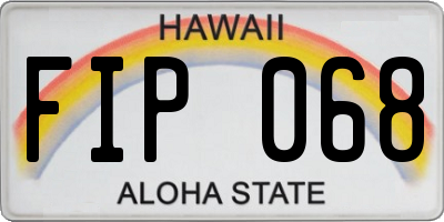 HI license plate FIP068