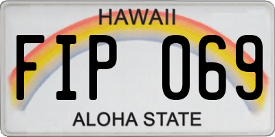 HI license plate FIP069