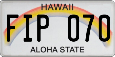 HI license plate FIP070