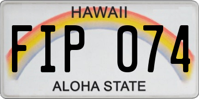 HI license plate FIP074