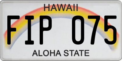 HI license plate FIP075