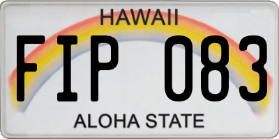 HI license plate FIP083