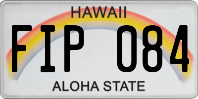 HI license plate FIP084