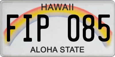 HI license plate FIP085
