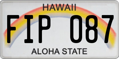 HI license plate FIP087