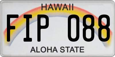 HI license plate FIP088