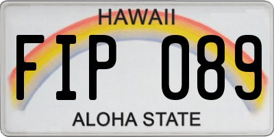 HI license plate FIP089