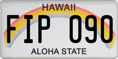 HI license plate FIP090