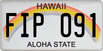 HI license plate FIP091