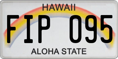 HI license plate FIP095