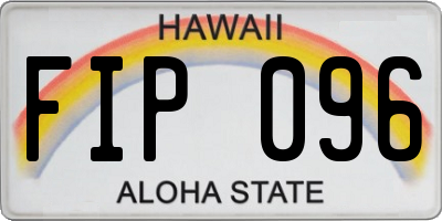 HI license plate FIP096