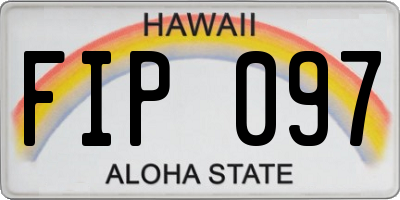 HI license plate FIP097