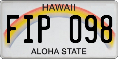 HI license plate FIP098