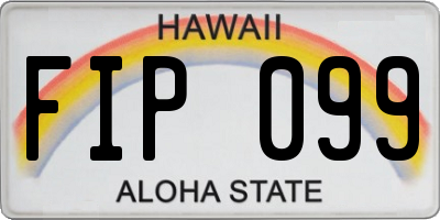 HI license plate FIP099