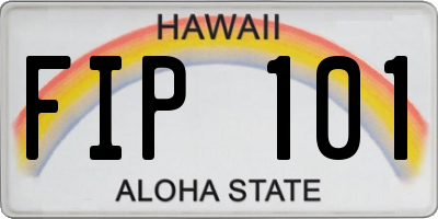 HI license plate FIP101