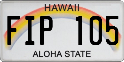 HI license plate FIP105