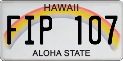 HI license plate FIP107