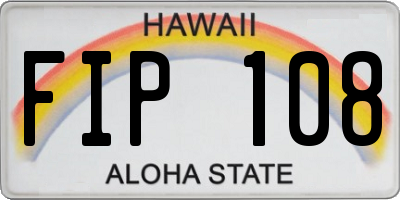 HI license plate FIP108