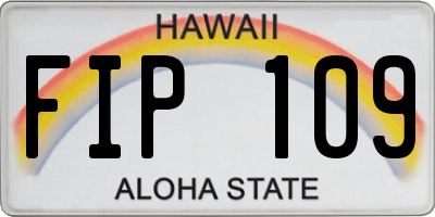 HI license plate FIP109