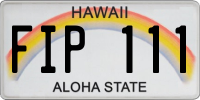 HI license plate FIP111