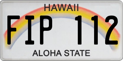 HI license plate FIP112