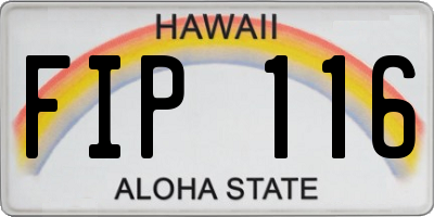 HI license plate FIP116