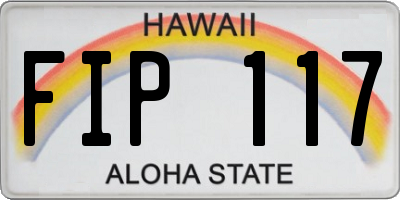 HI license plate FIP117