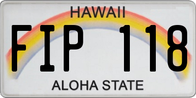 HI license plate FIP118