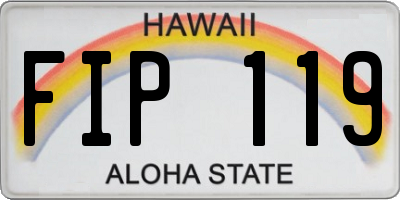 HI license plate FIP119
