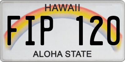 HI license plate FIP120