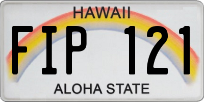 HI license plate FIP121