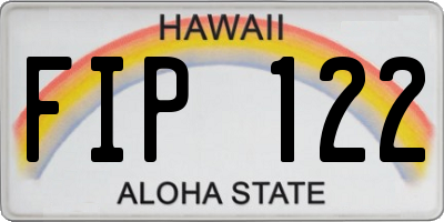 HI license plate FIP122