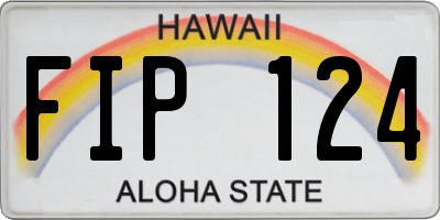 HI license plate FIP124