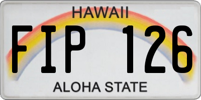 HI license plate FIP126
