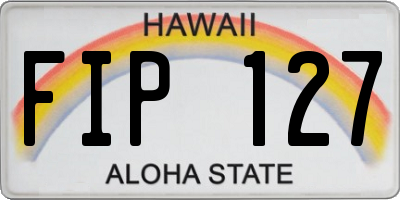 HI license plate FIP127