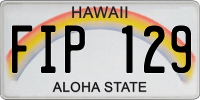 HI license plate FIP129