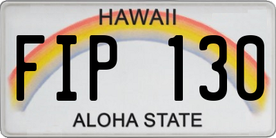 HI license plate FIP130